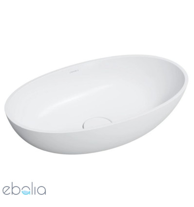 Umywalka nablatowa 60 x 35 SHELL M+ biały mat Omnires (SHELLUNBM)