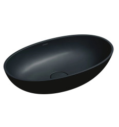 Umywalka nablatowa SHELL M+ black lava Omnires (SHELLUNBLV)