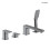 Bateria wannowo-prysznicowa nawannowa 4-otworowa grafit Hadsel Oltens (34203400)