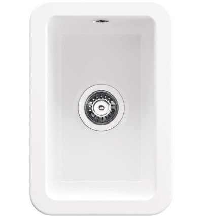 Zlewozmywak ceramiczny 1-komorowy biały Lumi Deante (ZCU 610A)