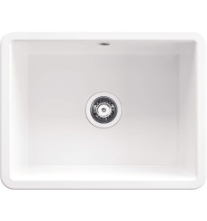 Zlewozmywak ceramiczny 1-komorowy wpuszczany/podblatowy biały Lumi Deante (ZCU 610C)