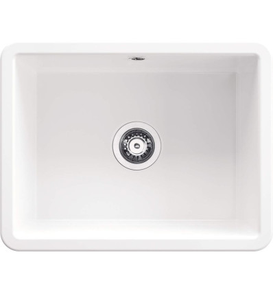 Zlewozmywak ceramiczny 1-komorowy wpuszczany/podblatowy biały Lumi Deante (ZCU 610C)