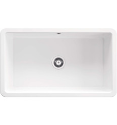 Zlewozmywak ceramiczny 1-komorowy wpuszczany/podblatowy biały Lumi Deante (ZCU 610D)