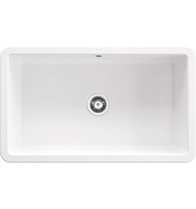 Zlewozmywak ceramiczny 1-komorowy wpuszczany/podblatowy biały Lumi Deante (ZCU 610D)