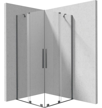 Kabina prysznicowa kwadratowa 90x90 cm Titanium Prizma Deante (KPNDP09P09)