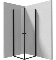 Kabina prysznicowa kwadratowa 80x80 cm czarna Kerria Plus Deante (KKNNW08W08)