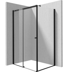 Kabina prysznicowa prostokątna 100x80 cm czarna Kerria Plus Deante (KKNNP10S08)