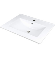 Umywalka ceramiczna wpuszczana z miejscem na baterię Deante Tubo (CTU 646M)