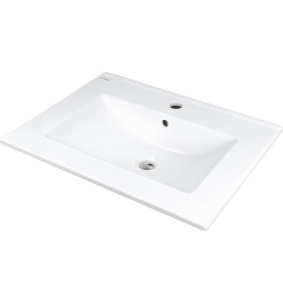 Umywalka ceramiczna wpuszczana z miejscem na baterię Deante Tubo (CTU 646M)