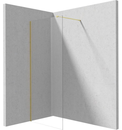 Ścianka prysznicowa walk-in 110 cm złoto szczotkowane Prizma Deante (KTJ R31P)