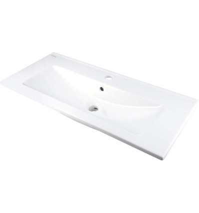 Umywalka ceramiczna wpuszczana z miejscem na baterię - Deante Tubo (CTU 638M)
