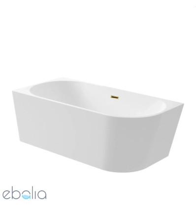Wanna narożna 160x80 lewa z pokrywką złoty połysk Avola Balneo (J0101050502-1)