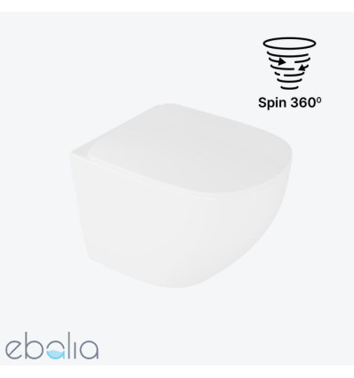 Miska WC wisząca z deską Luqa Spin 360 biały połysk Excellent (CEAC.6403.K.6405.480.WH)