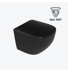 Miska WC wisząca z deską Luqa Spin 360 czarny mat Excellent (CEAC.6403.K.6405.480.BLM)