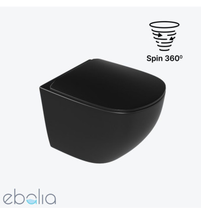 Miska WC wisząca z deską Luqa Spin 360 czarny mat Excellent (CEAC.6403.K.6405.480.BLM)