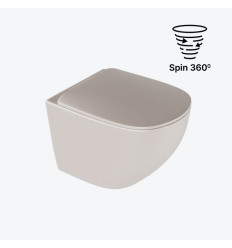 Miska WC wisząca z deską Luqa Spin 360 cappucino mat Excellent (CEAC.6403.K.6405.480.CAM)