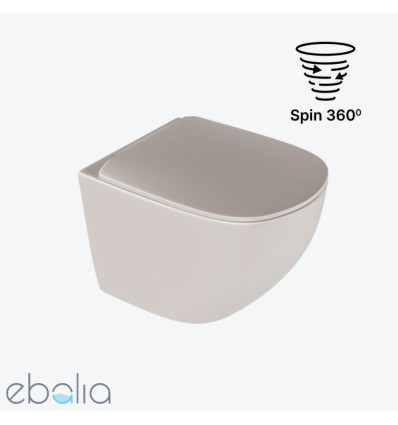 Miska WC wisząca z deską Luqa Spin 360 cappucino mat Excellent (CEAC.6403.K.6405.480.CAM)