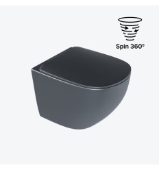Miska WC wisząca z deską Luqa Spin 360 grafit mat Excellent (CEAC.6403.K.6405.480.GRM)