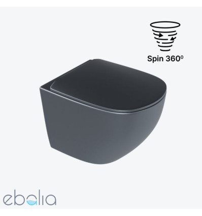 Miska WC wisząca z deską Luqa Spin 360 grafit mat Excellent (CEAC.6403.K.6405.480.GRM)