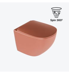 Miska WC wisząca z deską Luqa Spin 360 terracotta mat Excellent (CEAC.6403.K.6405.480.TEM)