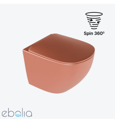 Miska WC wisząca z deską Luqa Spin 360 terracotta mat Excellent (CEAC.6403.K.6405.480.TEM)