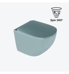 Miska WC wisząca z deską Luqa Spin 360 mint blue mat Excellent (CEAC.6403.K.6405.480.MBM)