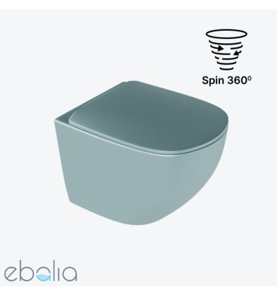 Miska WC wisząca z deską Luqa Spin 360 mint blue mat Excellent (CEAC.6403.K.6405.480.MBM)