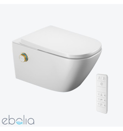 Toaleta myjąca Dakota 2.0 S2 z pilotem, pokrętło sterujące złoty połysk Excellent (ZEPR.0010)