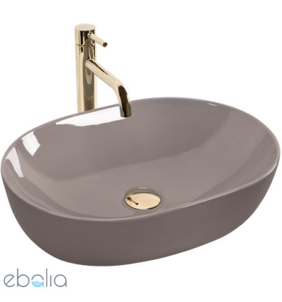 Umywalka nablatowa Lisa Beige Shiny Rea (REA-U6380)