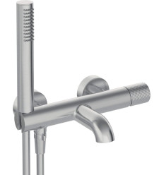 Bateria wannowa z zestawem prysznicowym Deante Silia Hexa (BHS F11M)