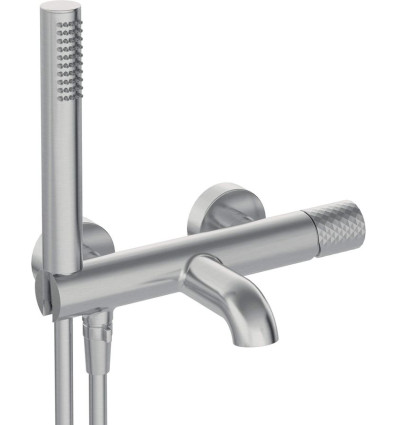 Bateria wannowa z zestawem prysznicowym Deante Silia Hexa (BHS F11M)