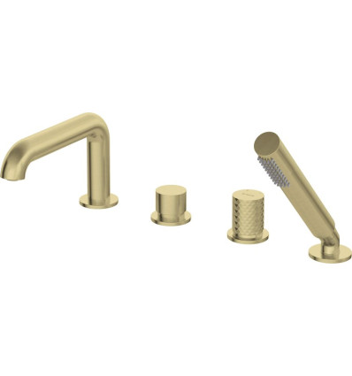 Bateria wannowa 4-otworowa z zestawem prysznicowym Deante Silia Hexa (BHS R14M)