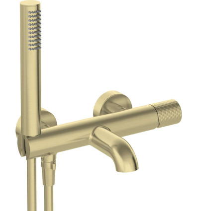 Bateria wannowa z zestawem prysznicowym Deante Silia Hexa (BHS R11M)