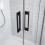 Kabina prysznicowa 160x70 Idea 8 Black KDJ Radaway (10340820-54-01R + 10350753-01-01 + 10360070-01-01L)