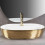 Umywalka nablatowa 60 Aura Brush Gold/White Rea (REA-U6900)