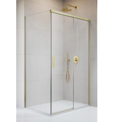Kabina prysznicowa 140x70 Idea 8 Brushed Gold KDJ Radaway (10340720-99-01R + 10350653-01-01 + 10360070-01-01L)