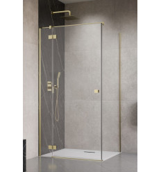 Kabina prysznicowa 80x70 Essenza Brushed Gold KDJ Radaway (1385043-99-01L + 1384048-01-01)