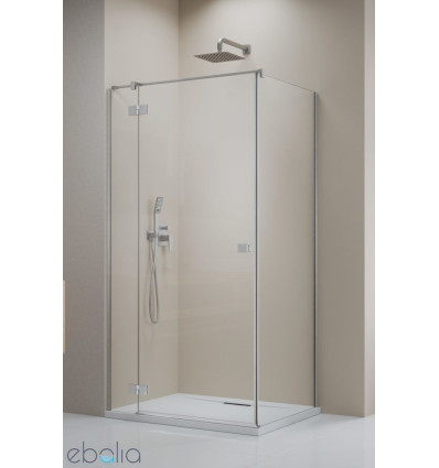 Kabina prysznicowa 80x70 Essenza Brushed Nickel KDJ Radaway (1385043-91-01L + 1384048-01-01)