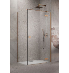 Kabina prysznicowa 100x70 Essenza Brushed Copper KDJ Radaway (1385040-93-01R + 1384048-01-01)