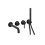 Zestaw wannowo-prysznicowy Delta Pi czarny mat Excellent (AREX.1243BL + AREX.1240BL + AREX.1241BL + AREX.SH.023BL)