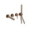 Zestaw wannowo-prysznicowy Pi miedziany szczotkowany Excellent (AREX.1242CB + AREX.1240CB + AREX.1241CB + AREX.SH.023CB)