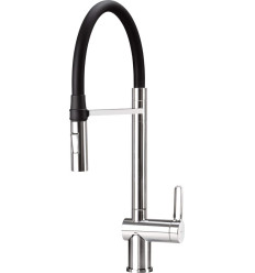 Bateria kuchenna z elastyczną wylewką - 2 rodzaje strumienia chrom Magnetic Deante (BRM 072M)