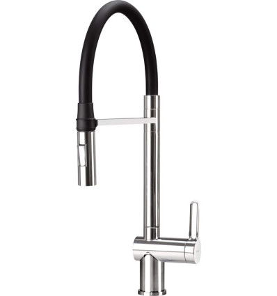 Bateria kuchenna z elastyczną wylewką - 2 rodzaje strumienia chrom Magnetic Deante (BRM 072M)