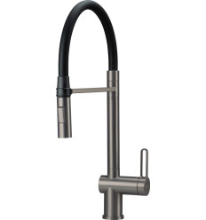 Bateria kuchenna z elastyczną wylewką - 2 rodzaje strumienia Titanium Magnetic Deante (BRM D72M)