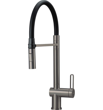 Bateria kuchenna z elastyczną wylewką - 2 rodzaje strumienia Titanium Magnetic Deante (BRM D72M)