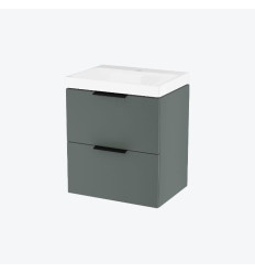 Szafka z umywalką 49 cm, z otworem na baterię Blanko szałwiowy mat Excellent (MLEX.6317.K.490.GNBL)