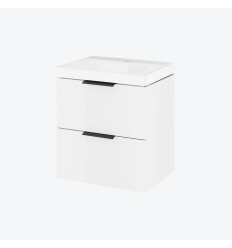 Szafka z umywalką 49 cm, z otworem na baterię Blanko biały połysk Excellent (MLEX.6317.K.490.WHBL)