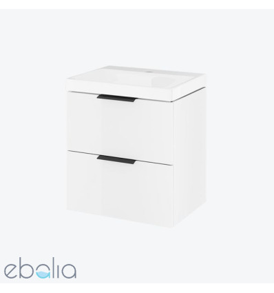 Szafka z umywalką 49 cm, z otworem na baterię Blanko biały połysk Excellent (MLEX.6317.K.490.WHBL)