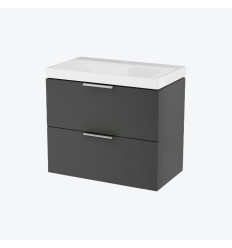 Szafka z umywalką 65 cm, z otworem na baterię Blanko czarny soft Excellent (MLEX.6317.K.640.BLCR)