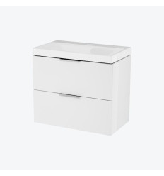Szafka z umywalką 65 cm, z otworem na baterię Blanko biały połysk Excellent (MLEX.6317.K.640.WHCR)